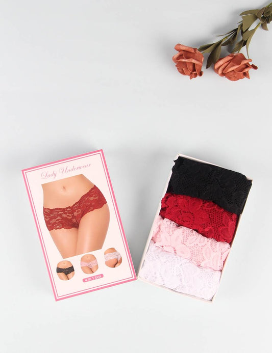 Ladies 4 pack of hipster panties